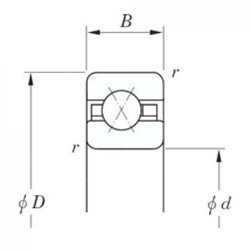 1016 mm x 1054,1 mm x 19,05 mm  KOYO KFX400 Rolamentos de esferas de contacto angular