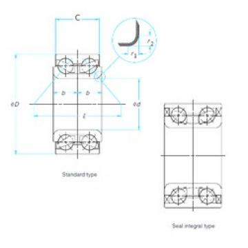 35 mm x 68,03 mm x 33 mm  KOYO DAC3568W2CS65 Rolamentos de esferas de contacto angular