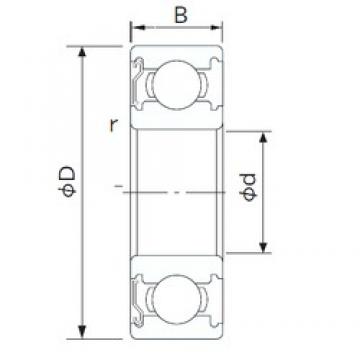 100 mm x 150 mm x 24 mm  CYSD 6020-Z Rolamentos de esferas profundas