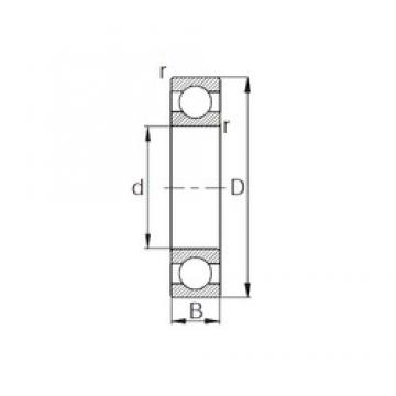 10 mm x 35 mm x 11 mm  CYSD 6300 Rolamentos de esferas profundas