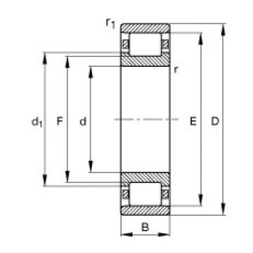 100 mm x 180 mm x 34 mm  FAG N220-E-TVP2 Rolamentos cilíndricos