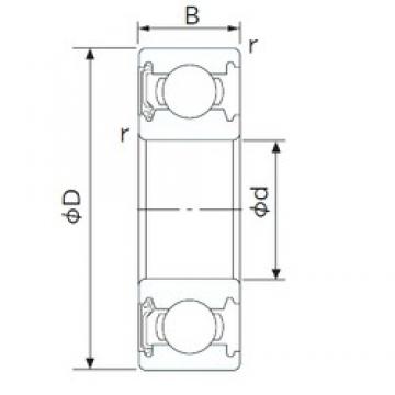 10 mm x 26 mm x 8 mm  CYSD 6000-RS Rolamentos de esferas profundas