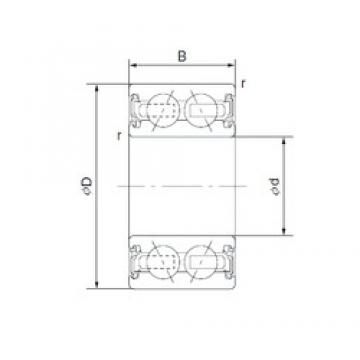 30 mm x 55 mm x 26 mm  KOYO DAC3055CRK Rolamentos de esferas de contacto angular