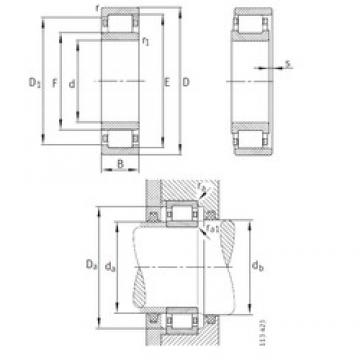 180 mm x 380 mm x 75 mm  FAG NU336-E-M1 Rolamentos cilíndricos