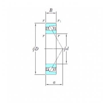 120 mm x 165 mm x 22 mm  KOYO HAR924 Rolamentos de esferas de contacto angular