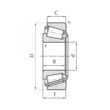 25 mm x 51,35 mm x 13,8 mm  Timken NP259742-90KM1 Rolamentos de rolos gravados