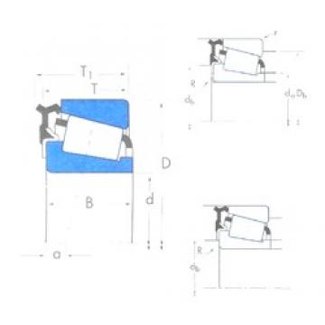 38,1 mm x 69,012 mm x 19,05 mm  Timken 13685/13621-13600LA Rolamentos de rolos gravados