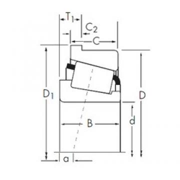 29,367 mm x 66,421 mm x 25,433 mm  Timken 2691/2631-B Rolamentos de rolos gravados