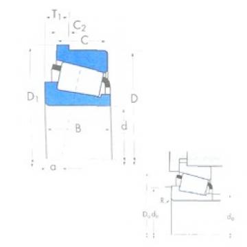 15,875 mm x 42,862 mm x 16,67 mm  Timken 17580/17520B Rolamentos de rolos gravados