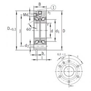 40 mm x 100 mm x 34 mm  INA ZKLF40100-2Z Rolamentos de esferas de impulso