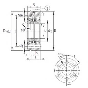 12 mm x 55 mm x 25 mm  INA ZKLF1255-2RS-PE Rolamentos de esferas de impulso