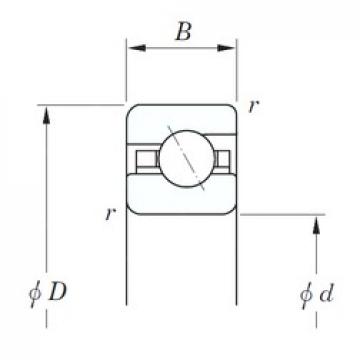 165,1 mm x 177,8 mm x 6,35 mm  KOYO KAA065 Rolamentos de esferas de contacto angular