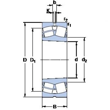 120 mm x 180 mm x 46 mm  SKF 23024 CCK/W33 Rolamentos esféricos de rolamentos