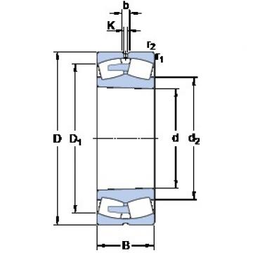 1000 mm x 1420 mm x 308 mm  SKF 230/1000 CAKF/W33 Rolamentos esféricos de rolamentos