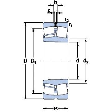 100 mm x 215 mm x 73 mm  SKF 22320 EK Rolamentos esféricos de rolamentos