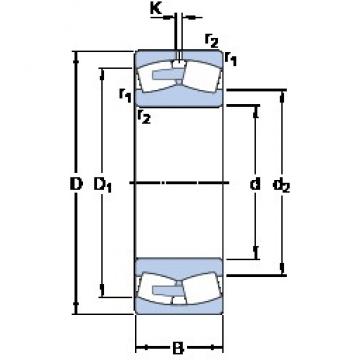 1180 mm x 1420 mm x 180 mm  SKF 238/1180 CAFA/W20 Rolamentos esféricos de rolamentos