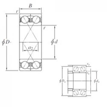 160 mm x 239,5 mm x 76 mm  KOYO 305183/1D Rolamentos de esferas de contacto angular