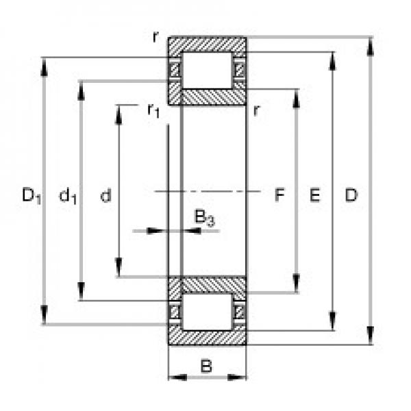 130 mm x 280 mm x 58 mm  FAG NUP326-E-TVP2 Rolamentos cilíndricos #3 image