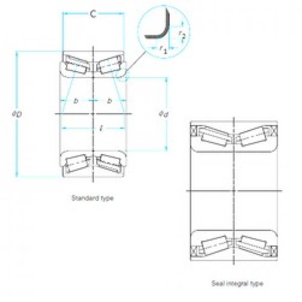 40 mm x 80 mm x 45 mm  Timken 516006 Rolamentos de rolos gravados #3 image