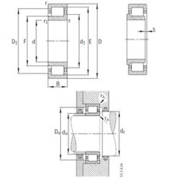 260 mm x 480 mm x 80 mm  FAG NJ252-E-M1 Rolamentos cilíndricos #3 image