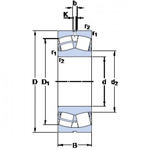 110 mm x 180 mm x 56 mm  SKF 23122 CC/W33 Rolamentos esféricos de rolamentos #3 image