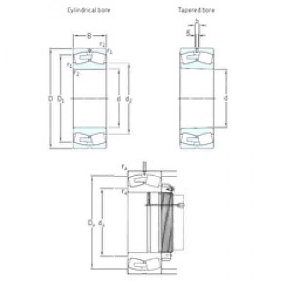 1060 mm x 1280 mm x 218 mm  SKF 248/1060CAK30MA/W20 Rolamentos esféricos de rolamentos #3 image